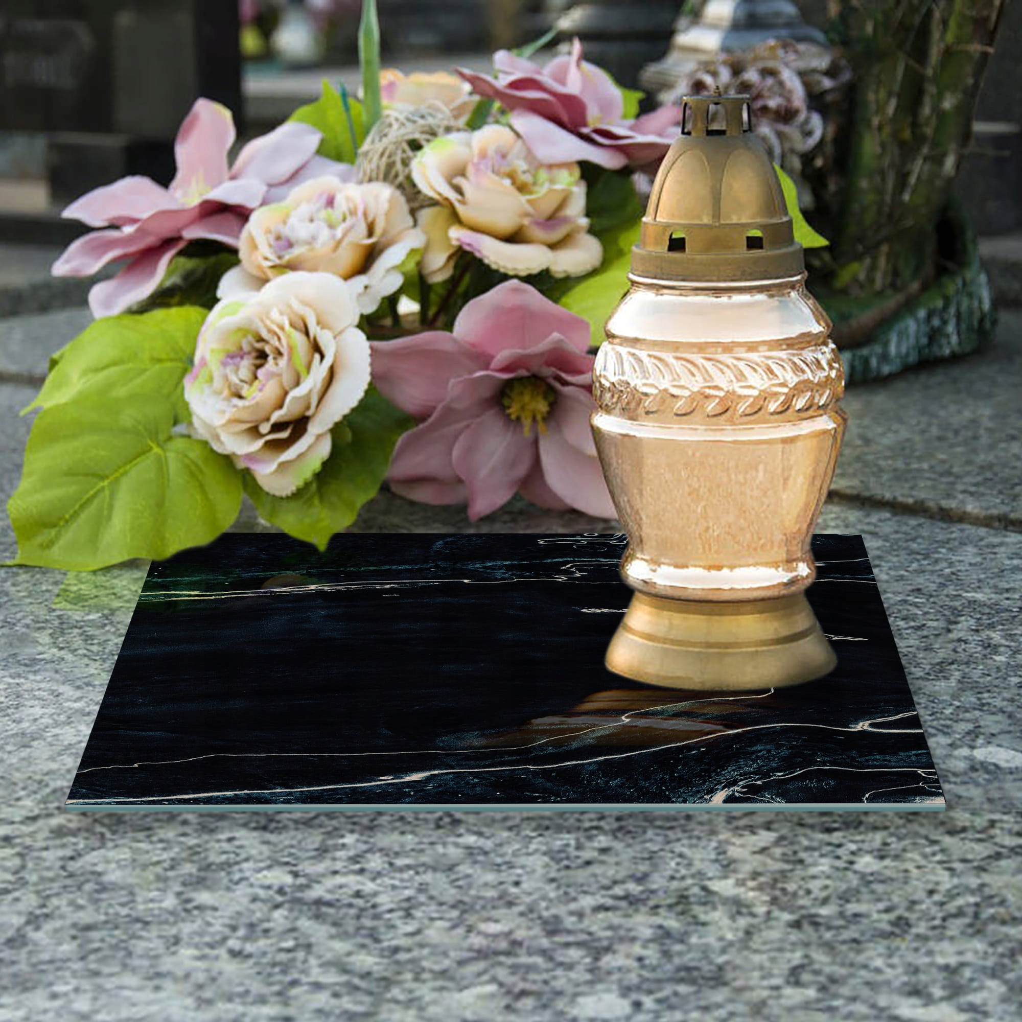 SZKLANA PODSTAWKA POD ZNICZE 30x20cm Marmur 36a Kod producenta deska-szklana-36a