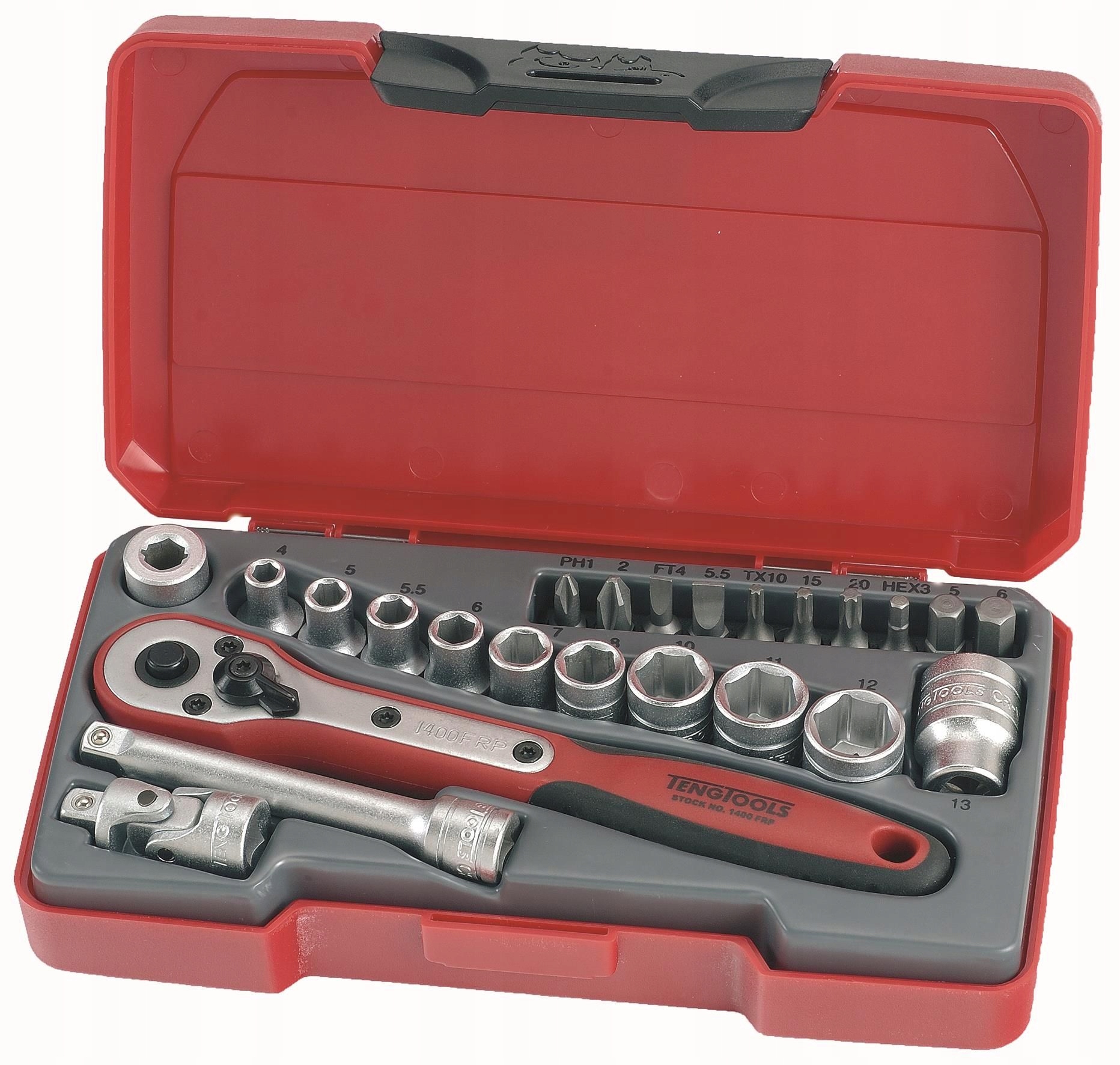 Sada nástrčných kľúčov 1/4 palca Teng Tools T1424