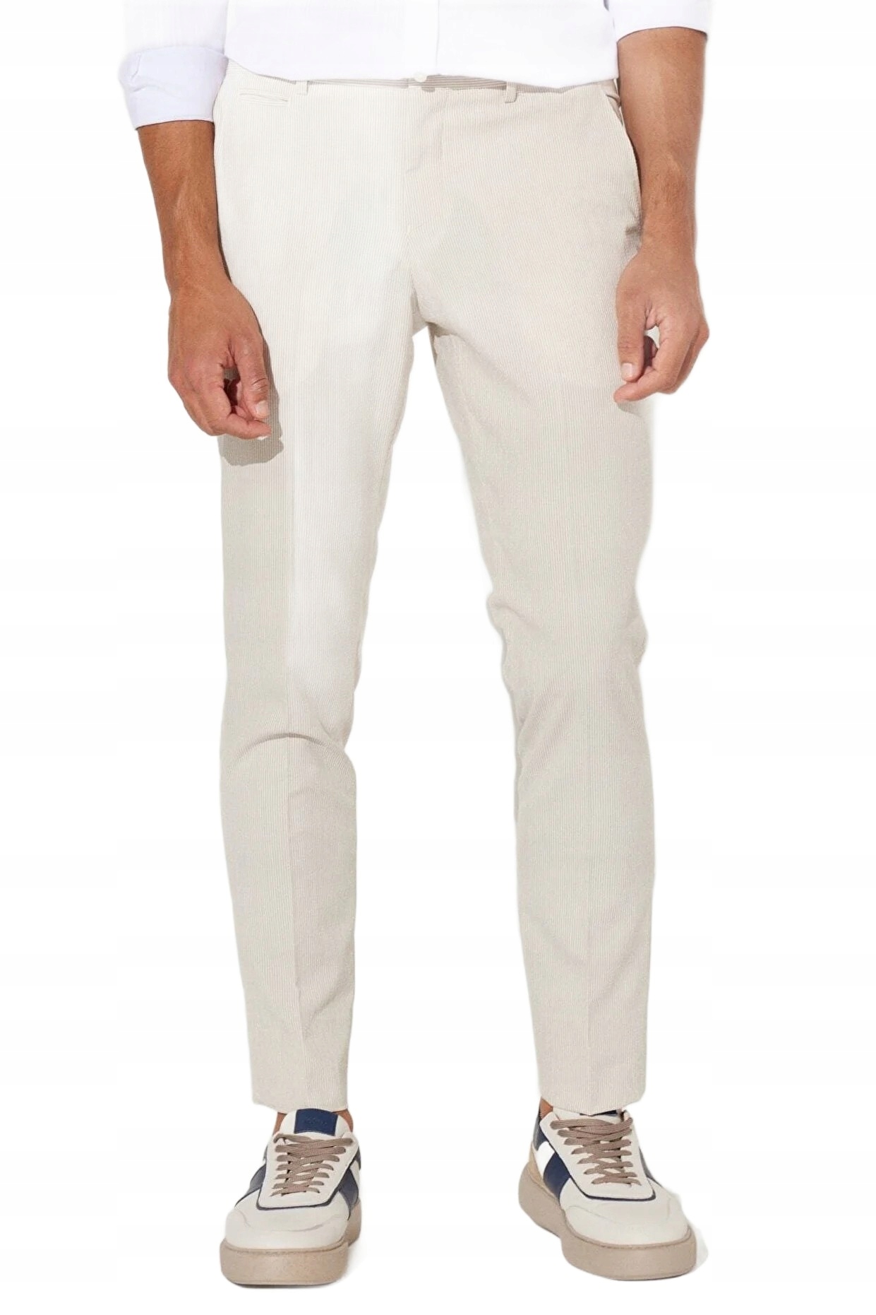 Altinyildiz Classics Pánské Kalhoty Casual Jednoduché Béžové S Manžetou 56 5DA