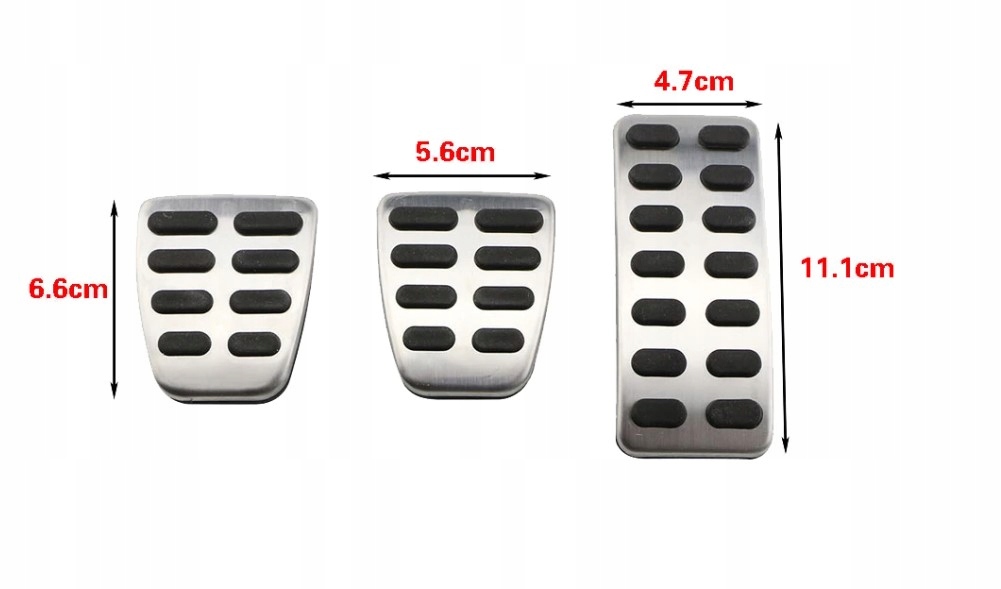 Rozsdamentes acél pedálvédők KIA és HYUNDAI modellekhez - 3 részes Gyártó St Parts