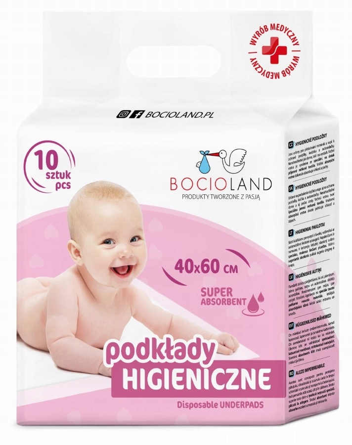 BOCIOLAND Podkłady jednorazowe 40x60cm 10szt.