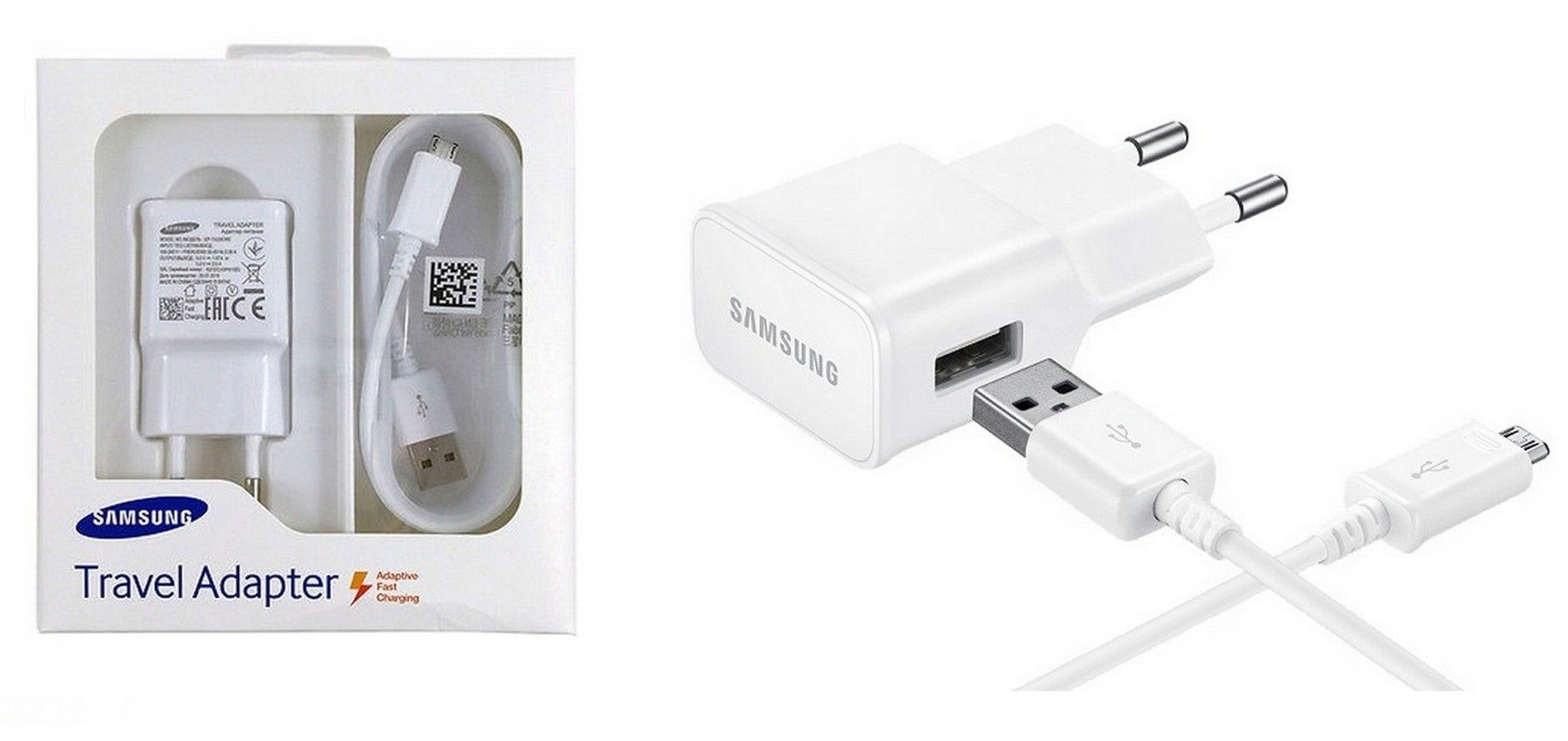 

Samsung EP-TA20EWE Fast Ładowarka Kabel Micro Usb
