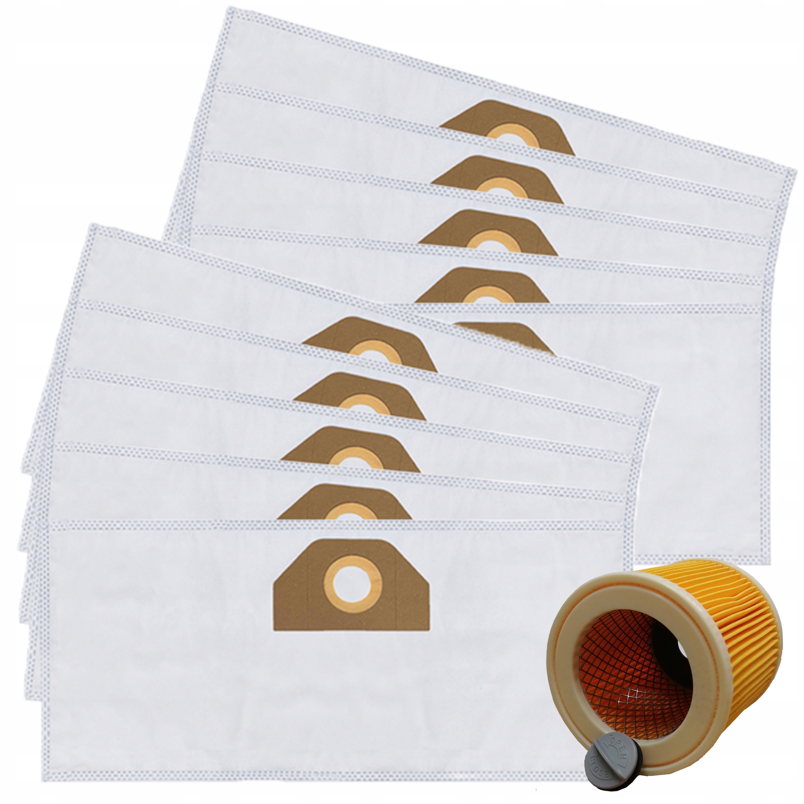 10x WORKI FILTR DO ODKURZACZA KARCHER WD3 SE4001