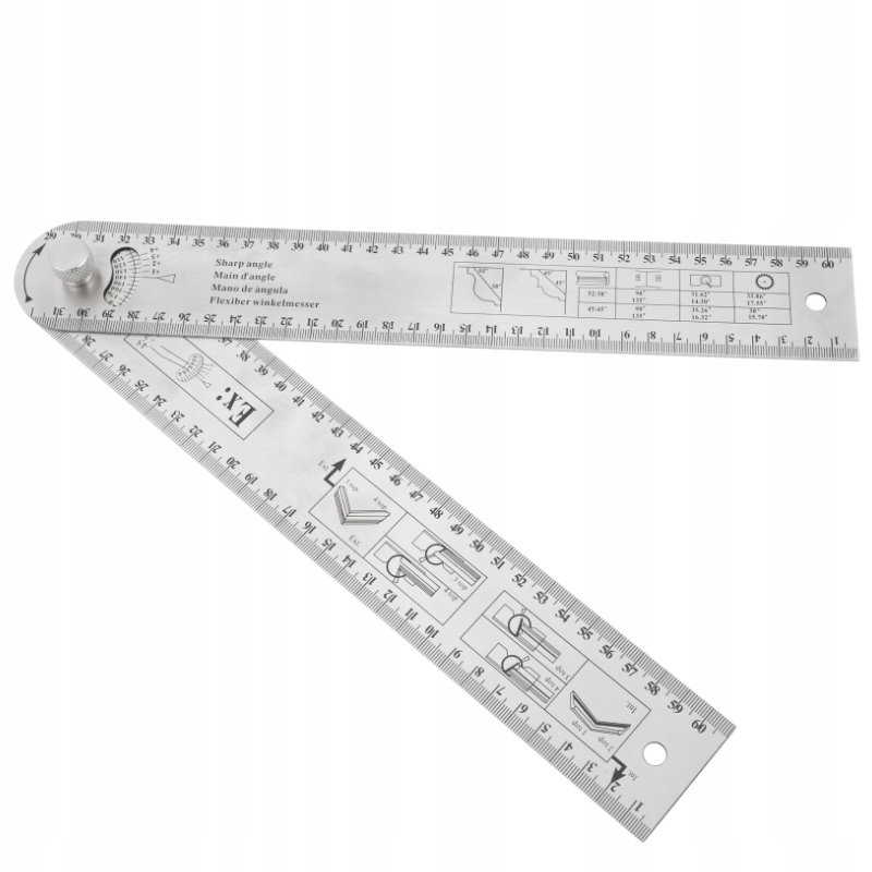 

Kątownik kątomierz nastawny 600mm nierdzewny
