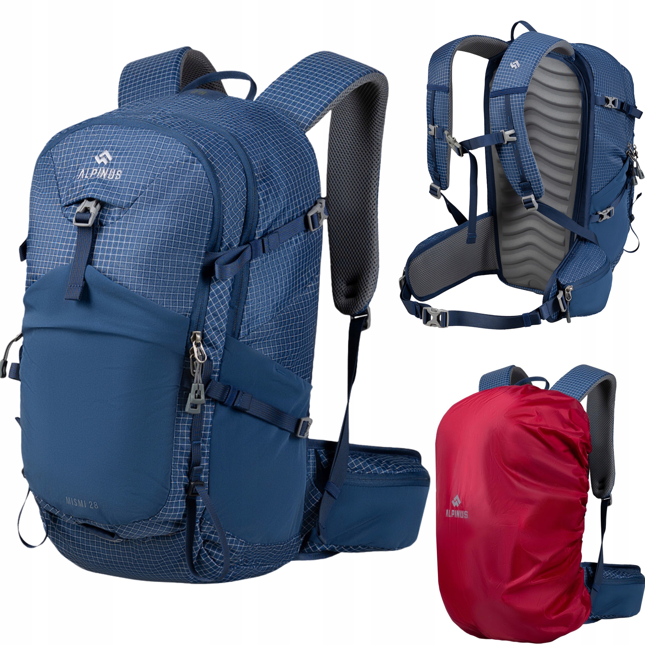 Plecak Trekkingowy Alpinus Turystyczny Sportowy Mismi 28L Pokrowiec