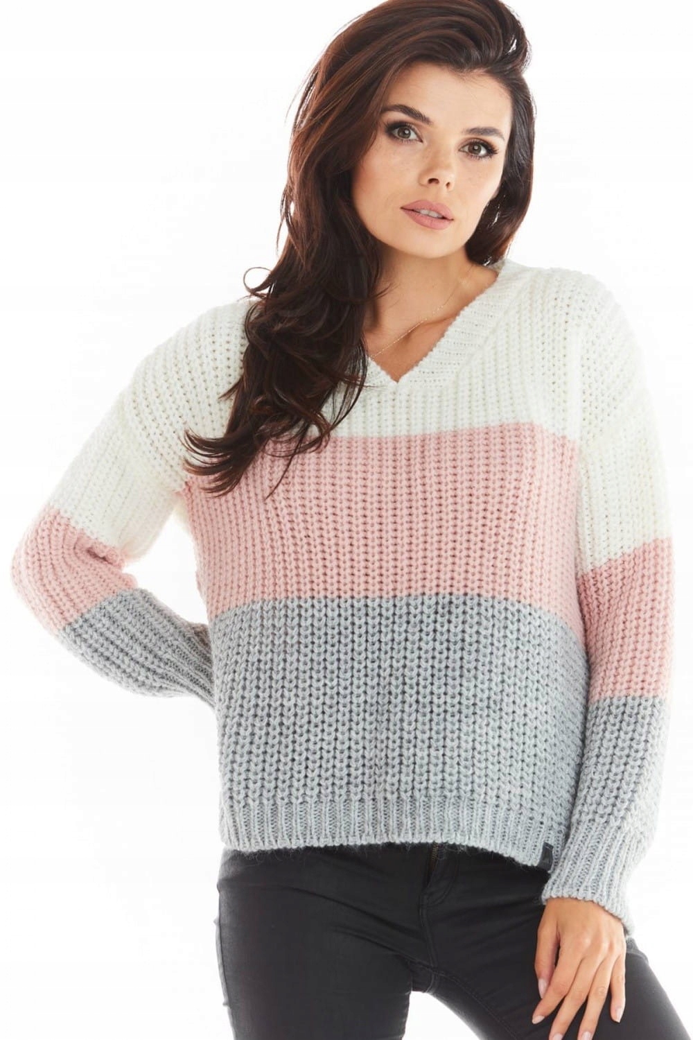 

Sweter Damskie Model A390 Pink Awama - One Size