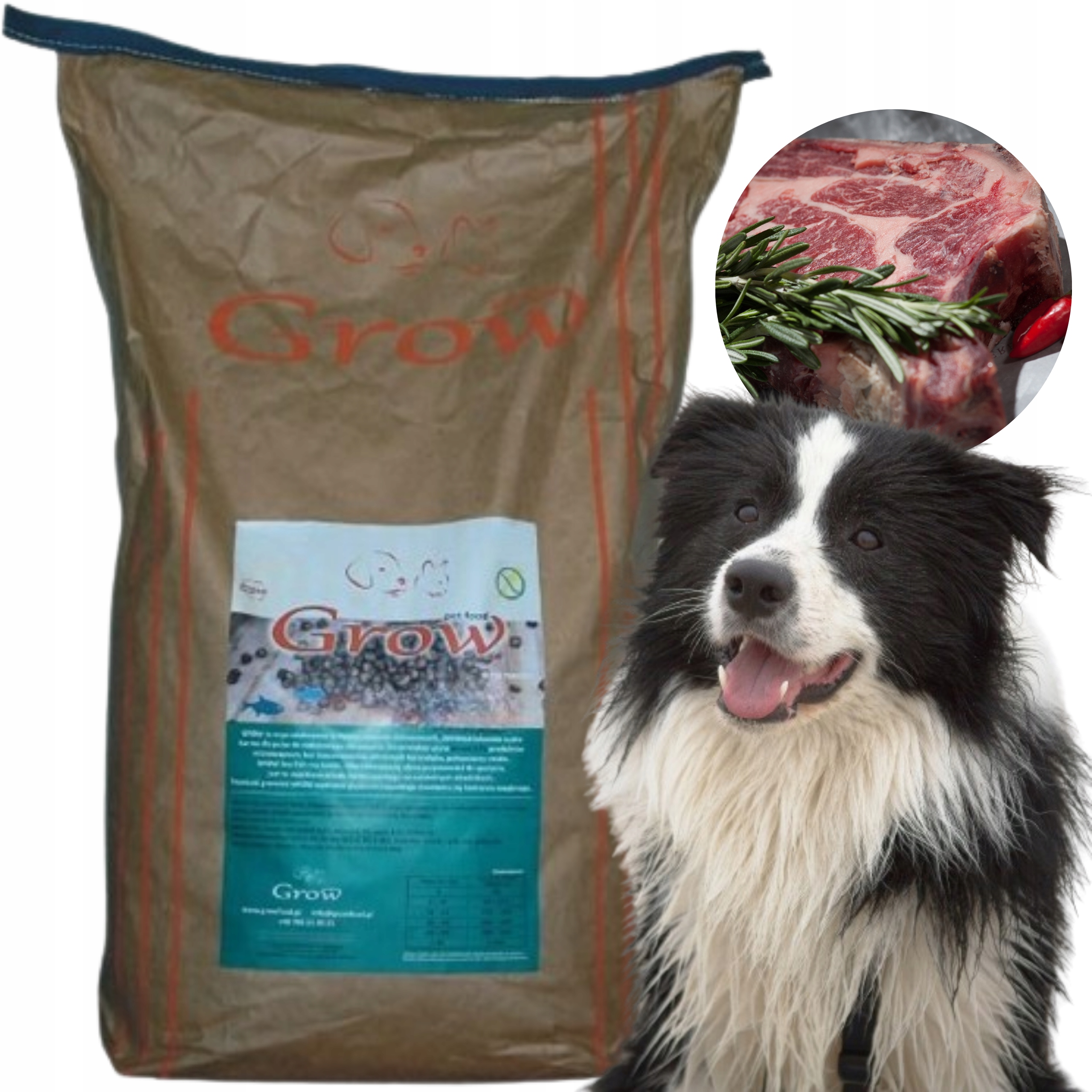 Grow Kachna S Rybou Junior S/m Suché Krmivo pro štěňata 7 kg