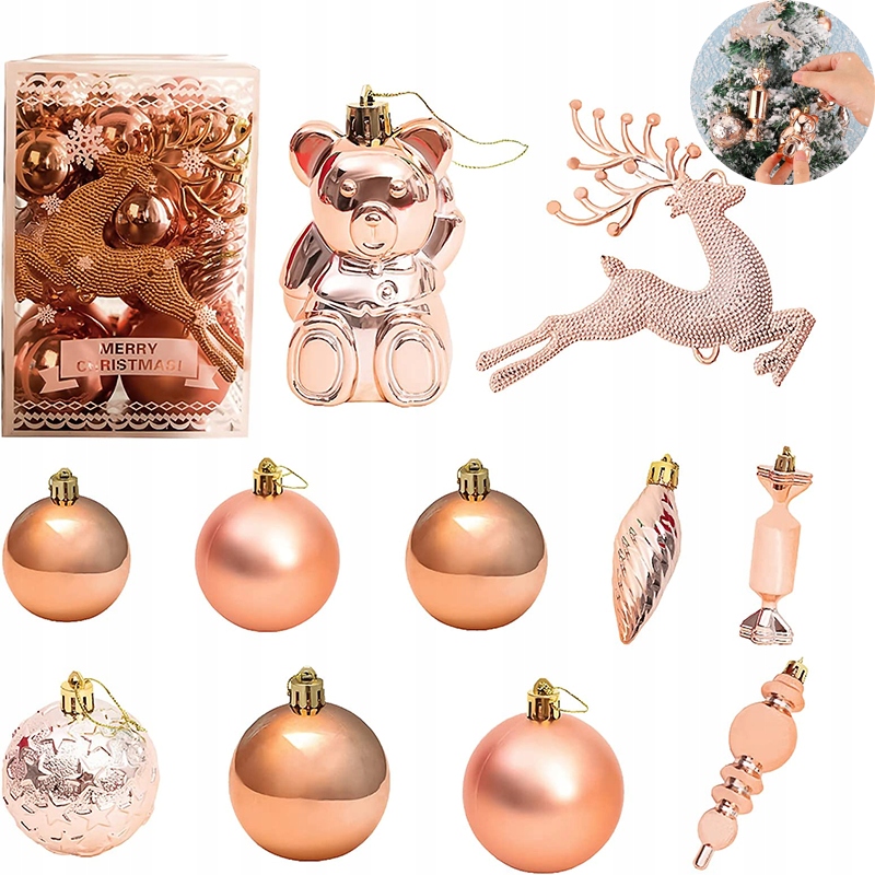 

Zestaw Bombki Na Choinkę Nietłukące 30 Sztuk