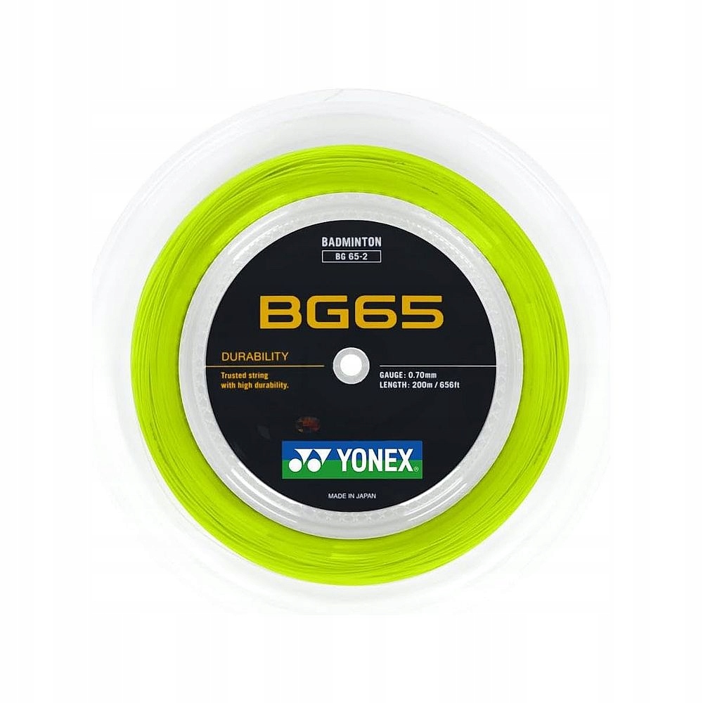 Badmintonový výplet Yonex Bg 65 Žlutý 0,70 mm 200 m