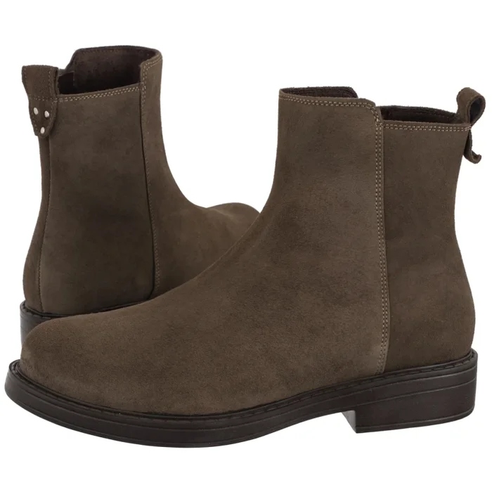 Dámské Kožené Boty Kotníkové Boty Ryłko Hnědé 2XVM7_U_ _WB5 Brown