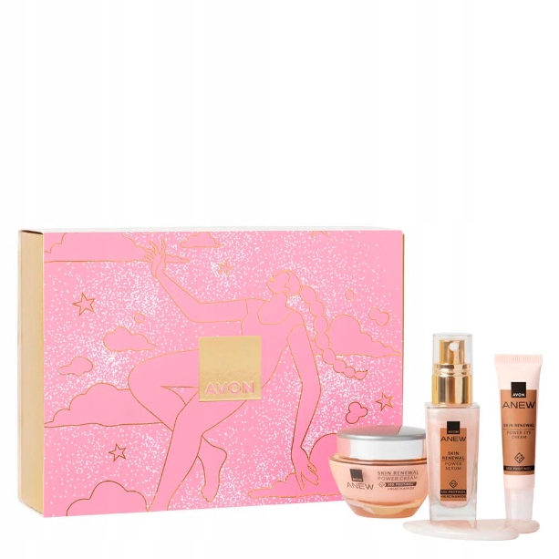 Avon Anew Omlazující a posilující sada 4 ks Gua Sha deska Bílý křemen