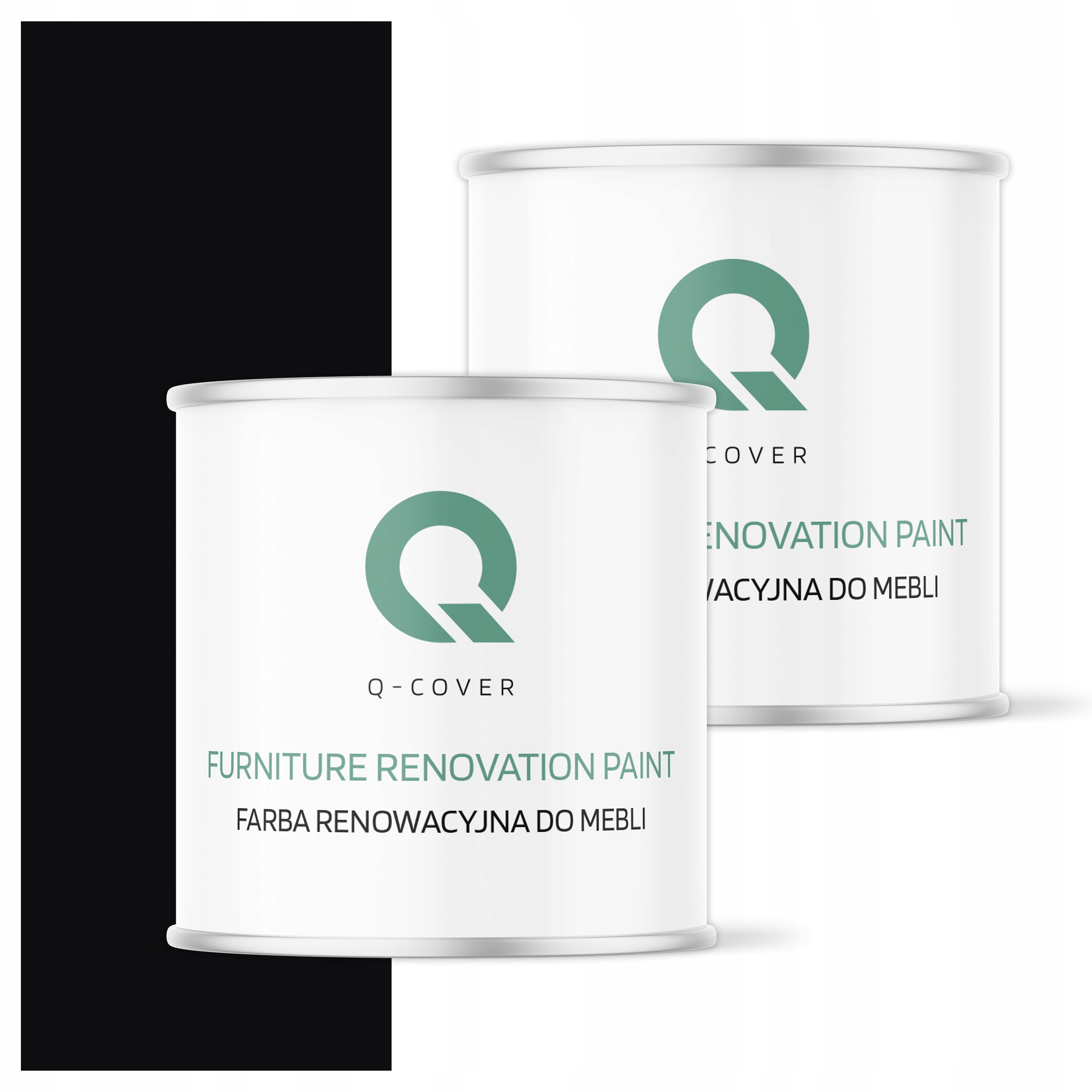 Farba na renováciu nábytku Mdf drevo Ozdobná Čierna Ral 9005 Saténová 2.5L