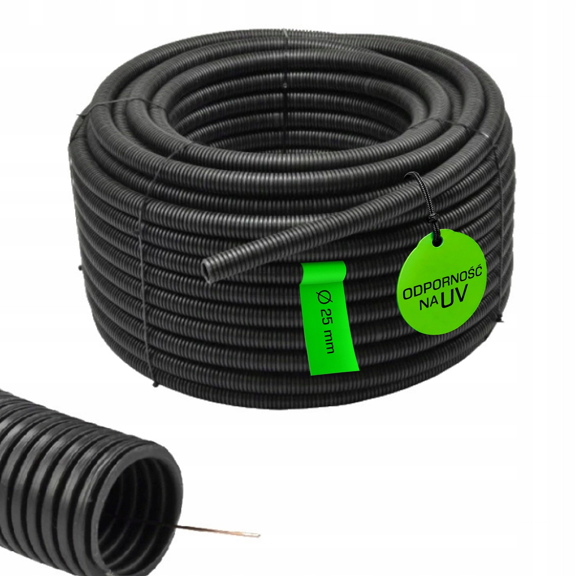 Husí Krk s dálkovým ovládáním Chránič Kabelů pro 25/19mm kabely Odolná 750N Černá 50M