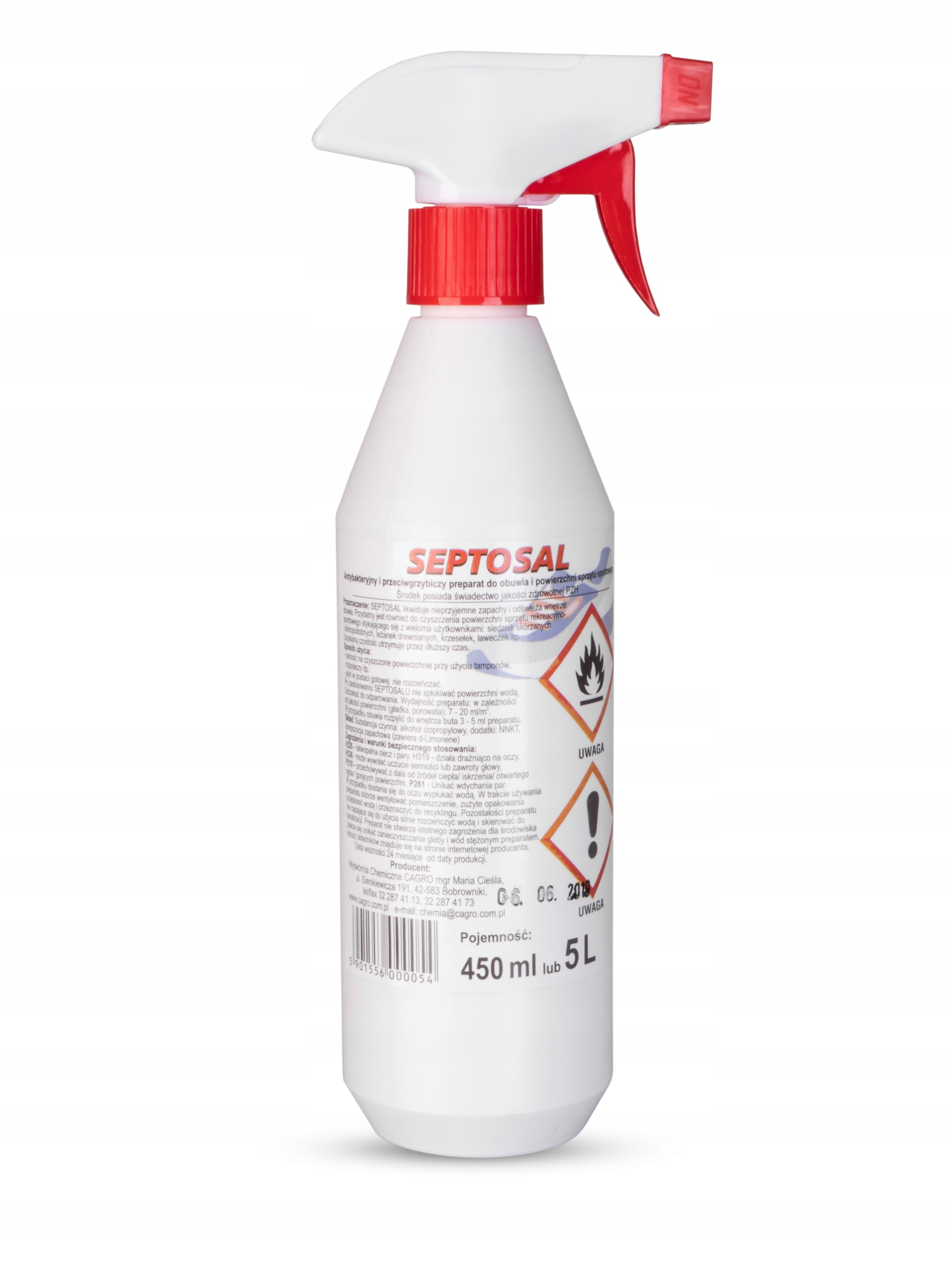 Antybakteryjny preparat do obuwia SEPTOSAL 450 ml EAN (GTIN) 5901556000054