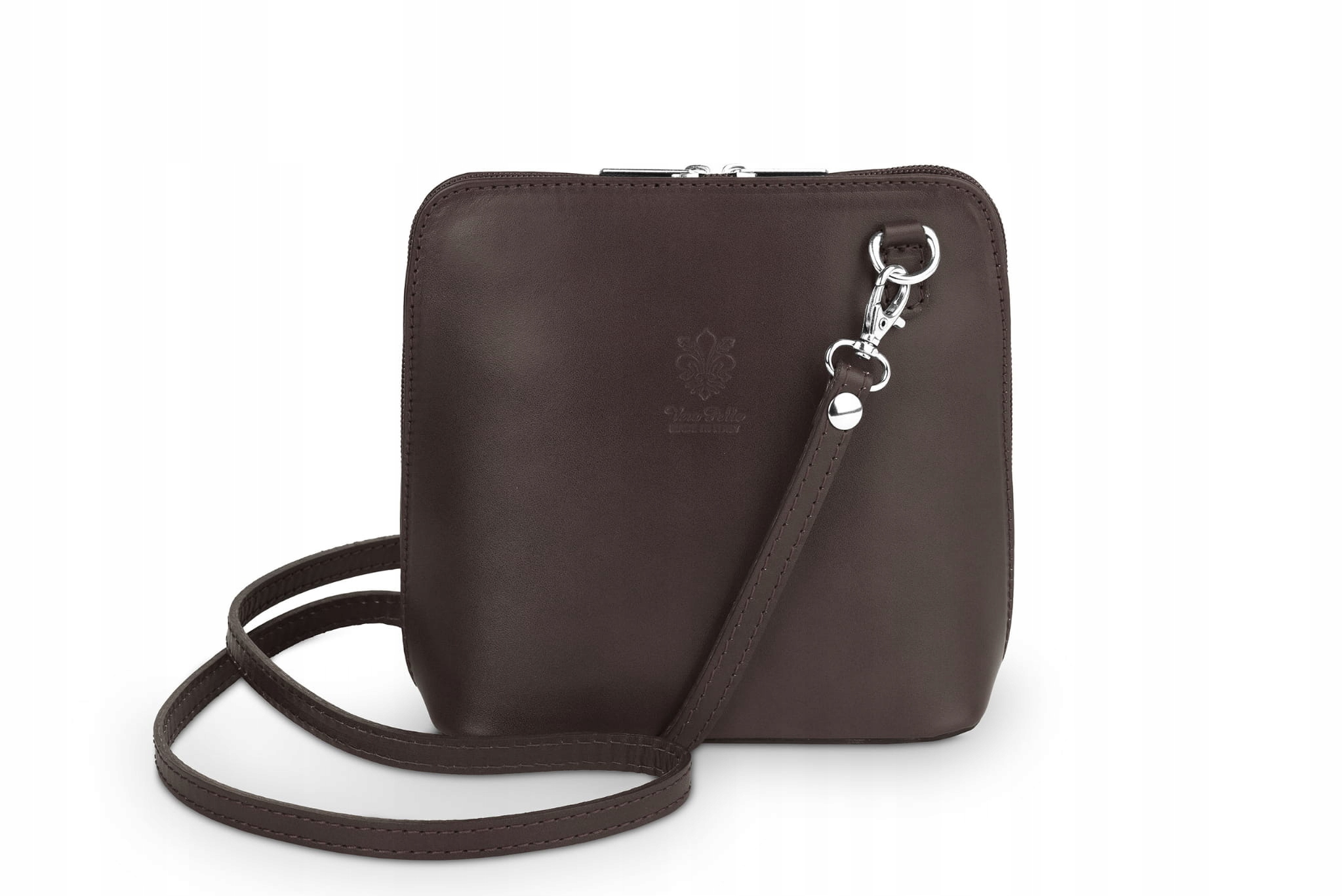 

Torebka Skórzana listonoszka Vera Pelle Mini Choco