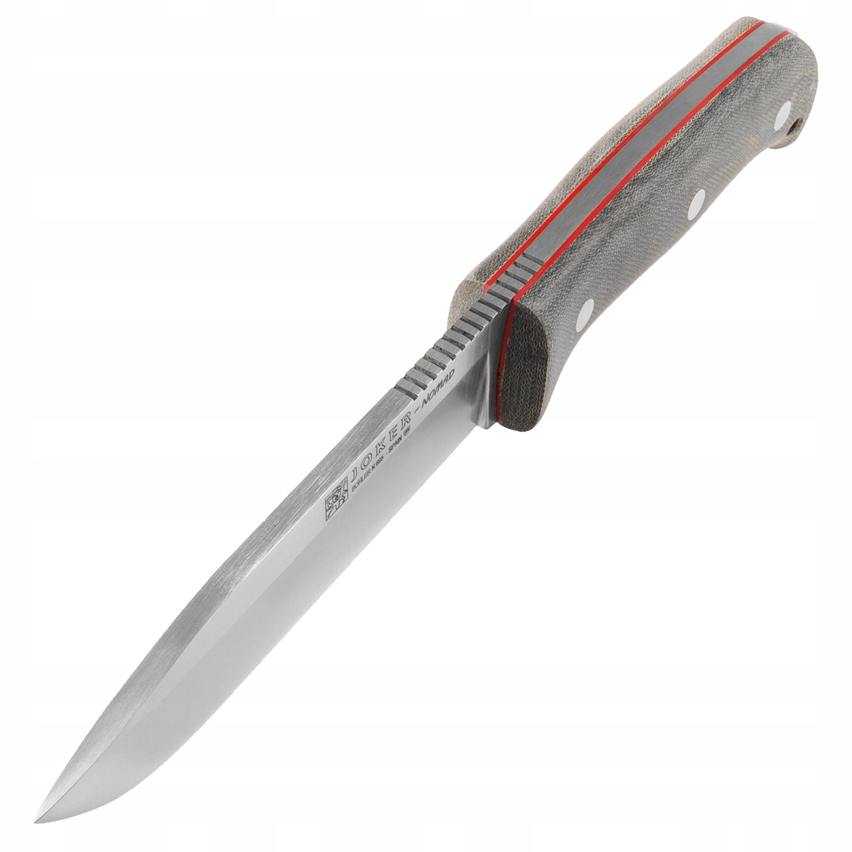 Nůž bushcraftový Joker Nomad CV125 Böhler N695 12,7 cm full tang Albacete