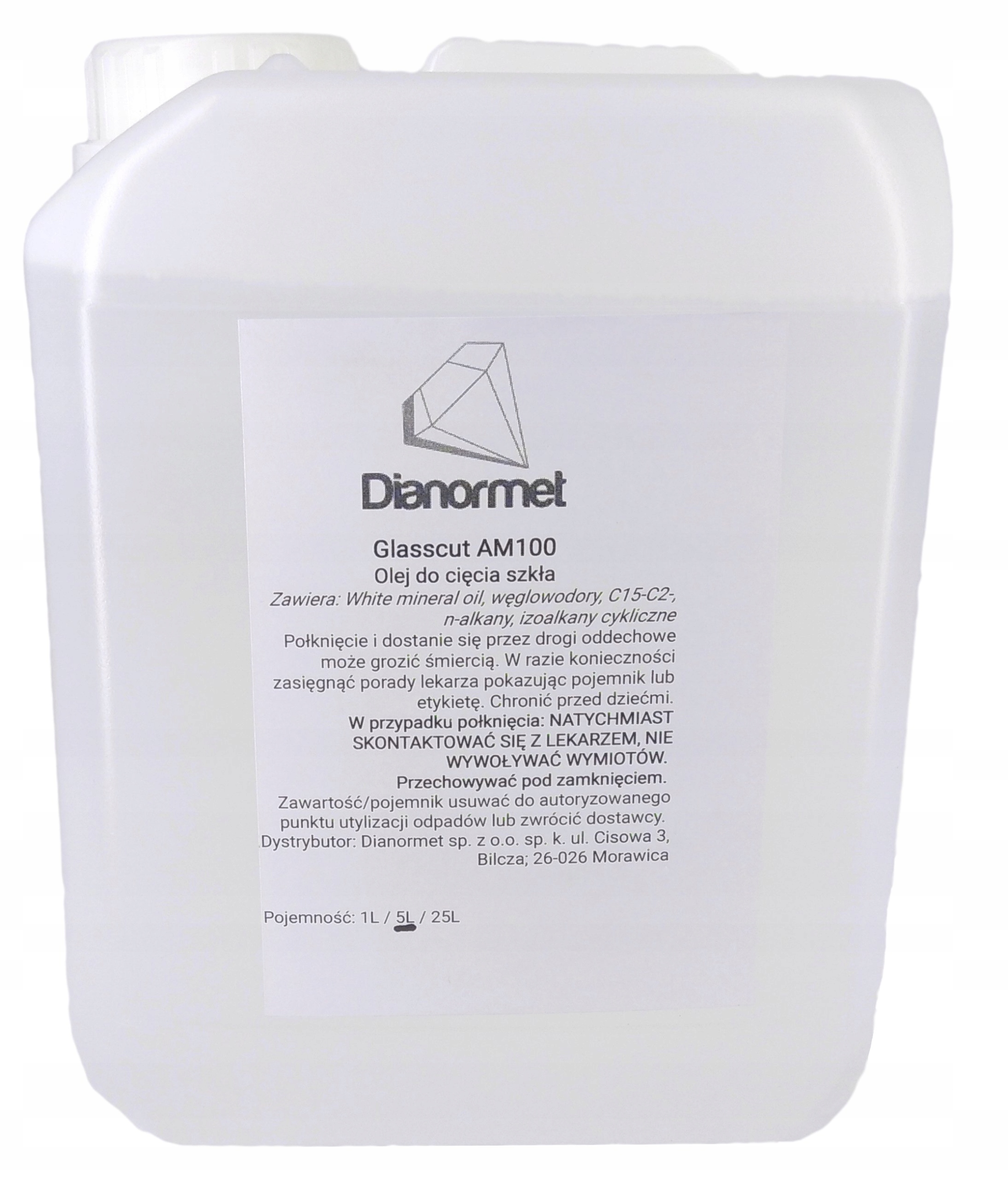 Olej na řezání rozřezání skla GlassCut AM100 5L rychloodpařovací výkonný