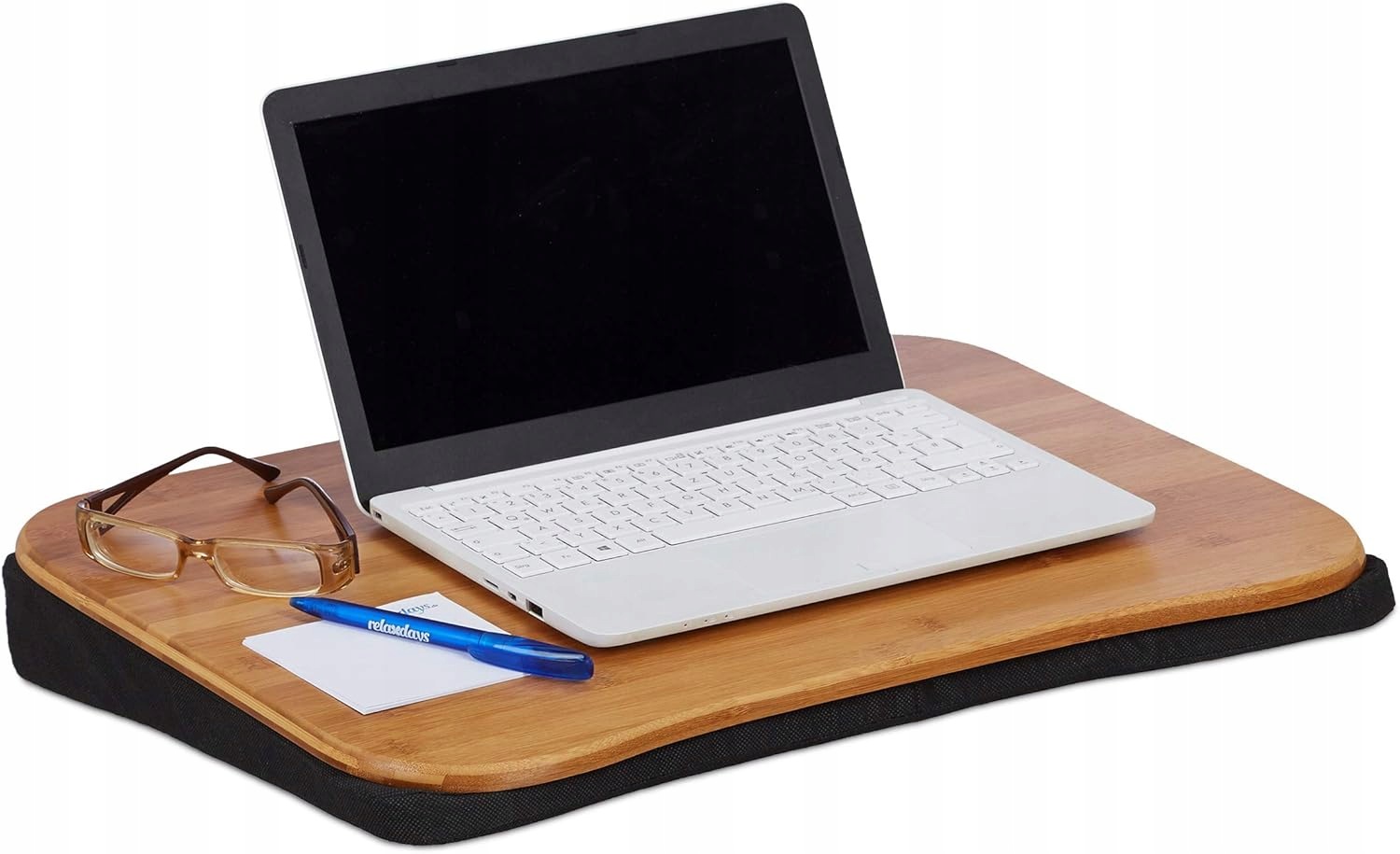 Stolik Pod Laptopa Tacka Do Łóżka Bambus 51X37CM Z Poduszką Chłodzącą