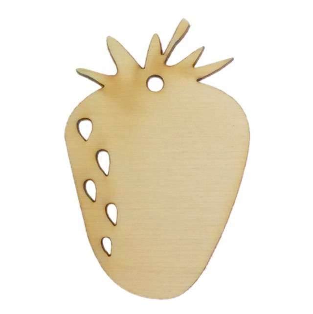 

drewniane Owoce zawieszki decoupage Truskawka skle