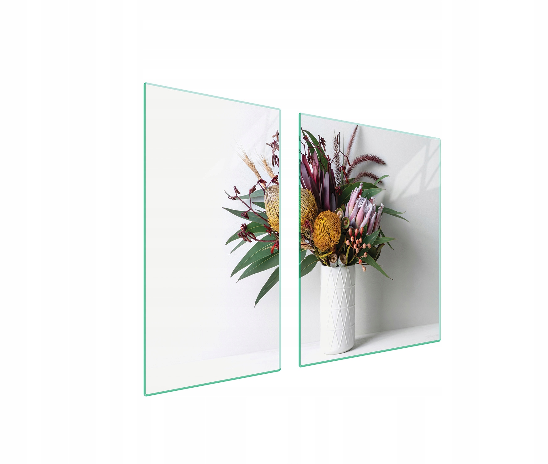 Skleněná Ochranná Deska Na Sporák 90x52 Květiny Tvrzené Sklo