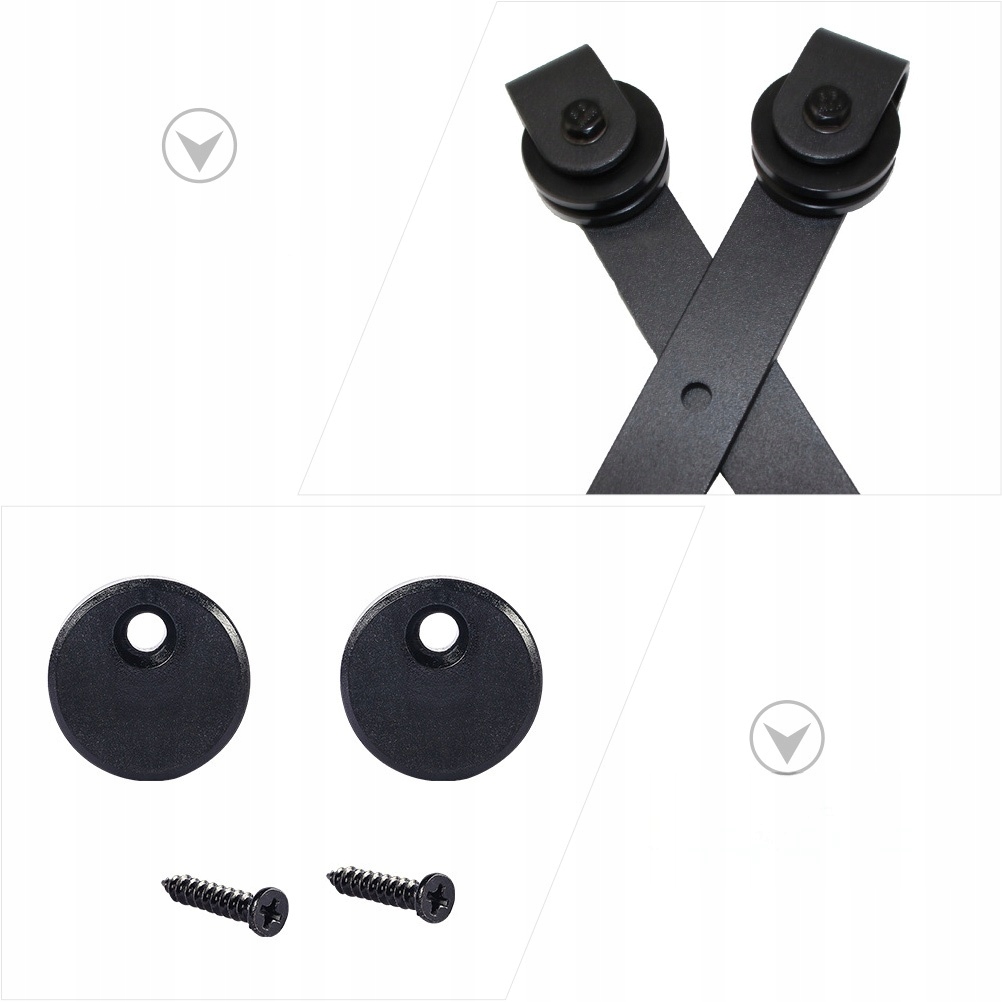 ZESTAW ROLEK DO BRAM PRZESUWNYCH SZYNA STODOŁY Długość prowadnicy 1.9 m