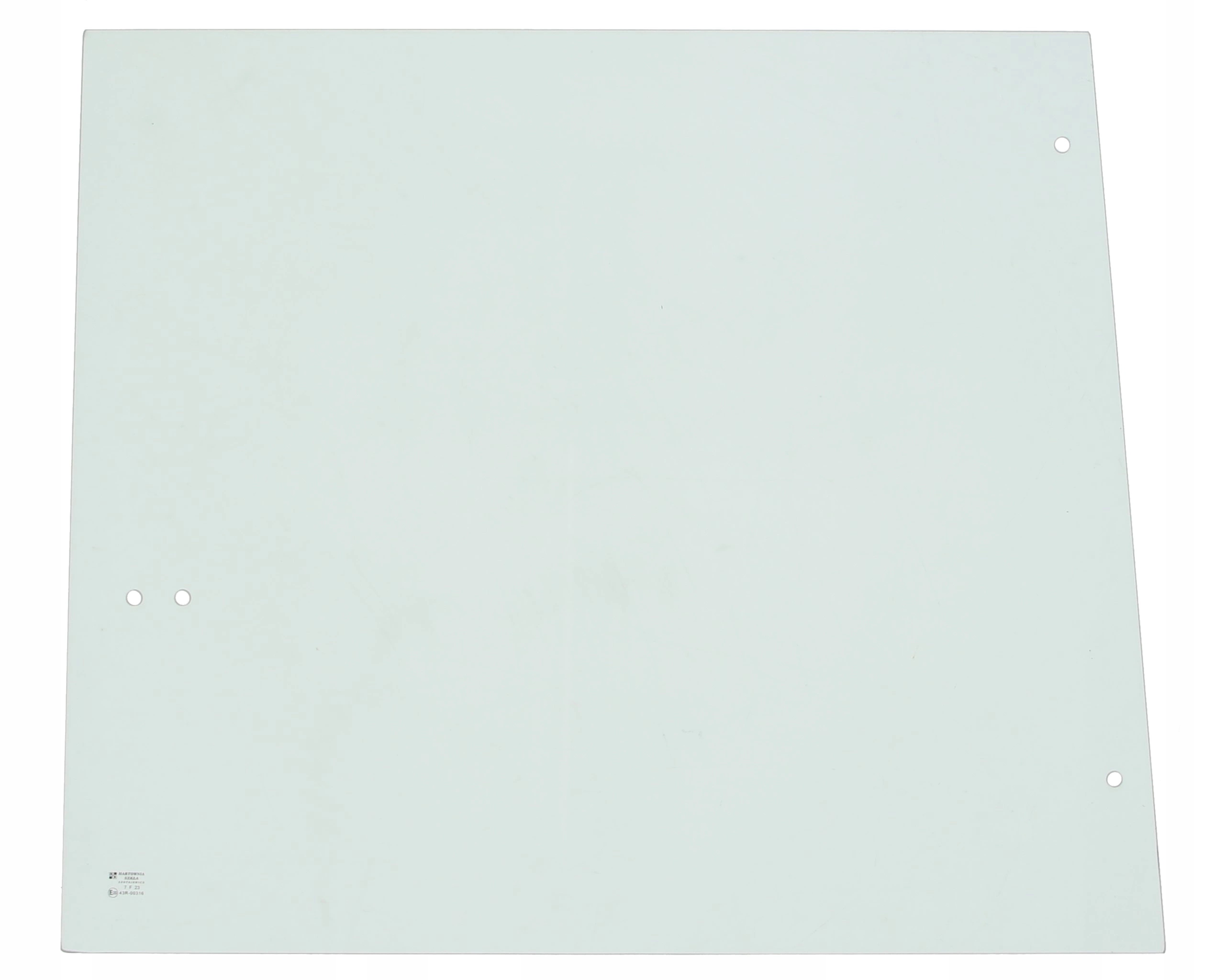 sklo John Deere kabina SG2 boční 4 otvory zelená