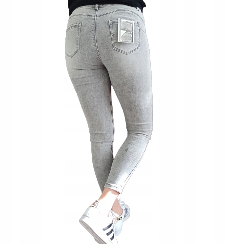 Spodnie Jeansowe M Sara Szare Modelujące Nowość 30 Model Nowość