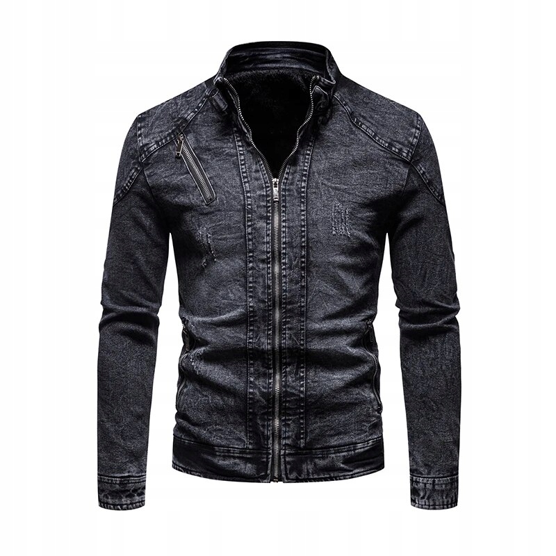 2023 New Men's Spring and Autumn Denim Jacket Men' Rodzaj klasyczny