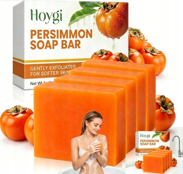4*100g Originální mýdlo na ruce s vůní citrusů z kaki – extrakt z kaki
