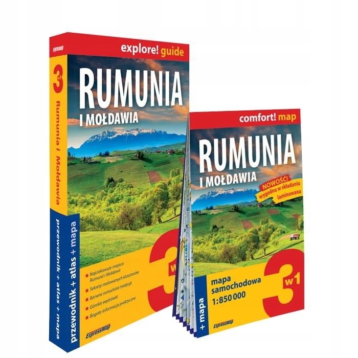 

Rumunia I Mołdawia 3W1 Zewodnik Atlas Mapa
