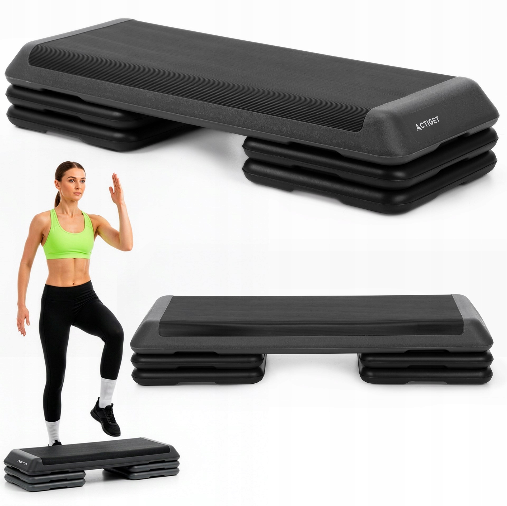 STEP SCHODEK DO AEROBIKU ĆWICZEŃ 3 STOPNIE REGULOWANY FITNESS WYTRZYMAŁY