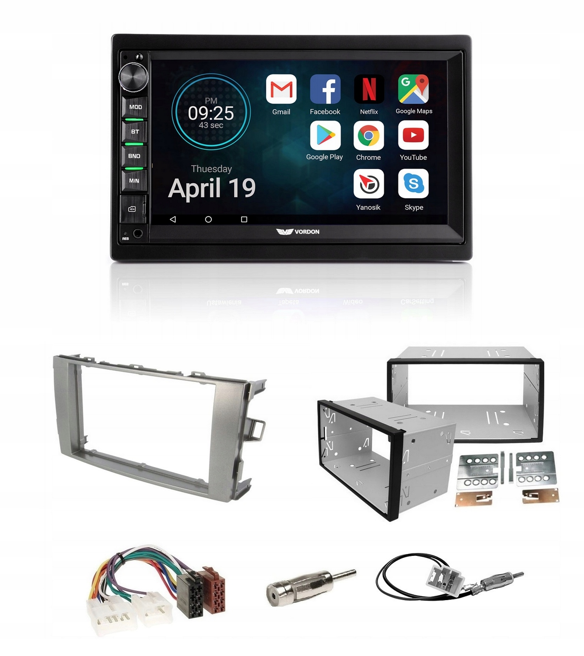 Vordon AC-8290 Radio CarPlay Bluetooth Toyota Auris E15 cúvacia kamera