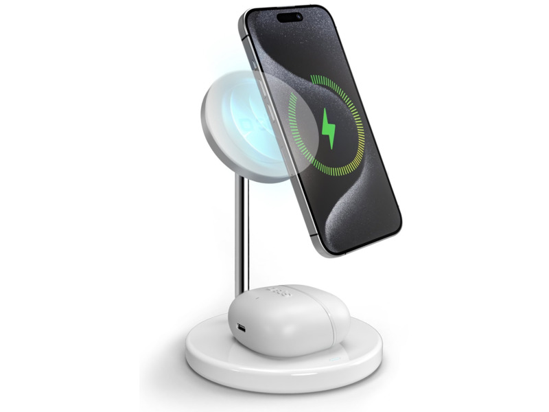 Ładowarka indukcyjna Sbs Qi2 MagSafe 2w1 15W Biały