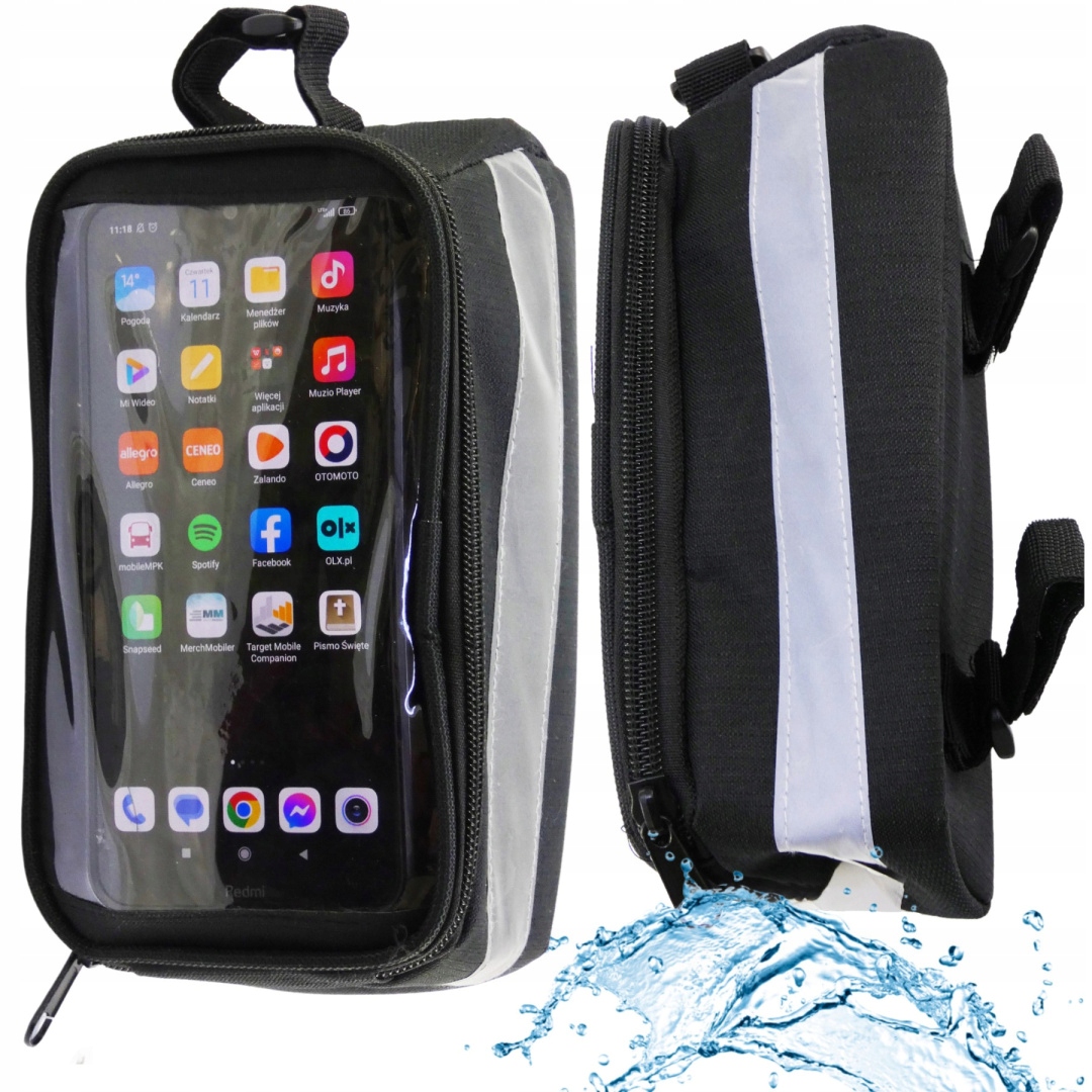 WODOODPORNA SAKWA UCHWYT NA TELEFON TORBA ROWEROWA