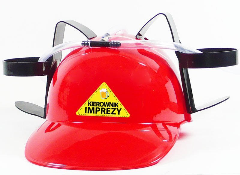 

Kask Czerwony na Piwo piwny naklejka
