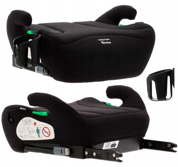 Podstawka samochodowa Adamex Jazz czarna ISOFIX z uchwytem na napoje