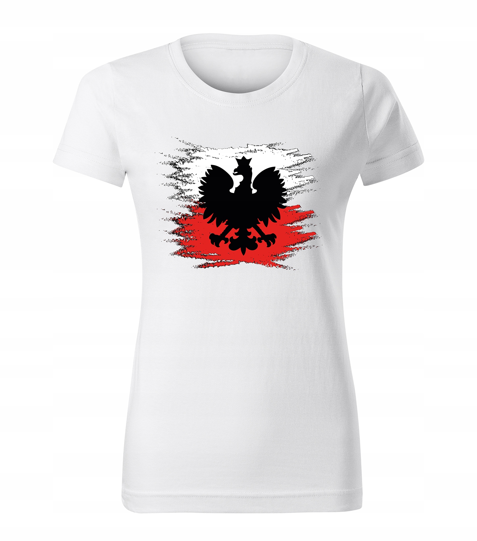 KOSZULKA T-SHIRT BIAŁA DAMSKA ORZEŁ POLSKA FLAGA PATRIOTYCZNA L