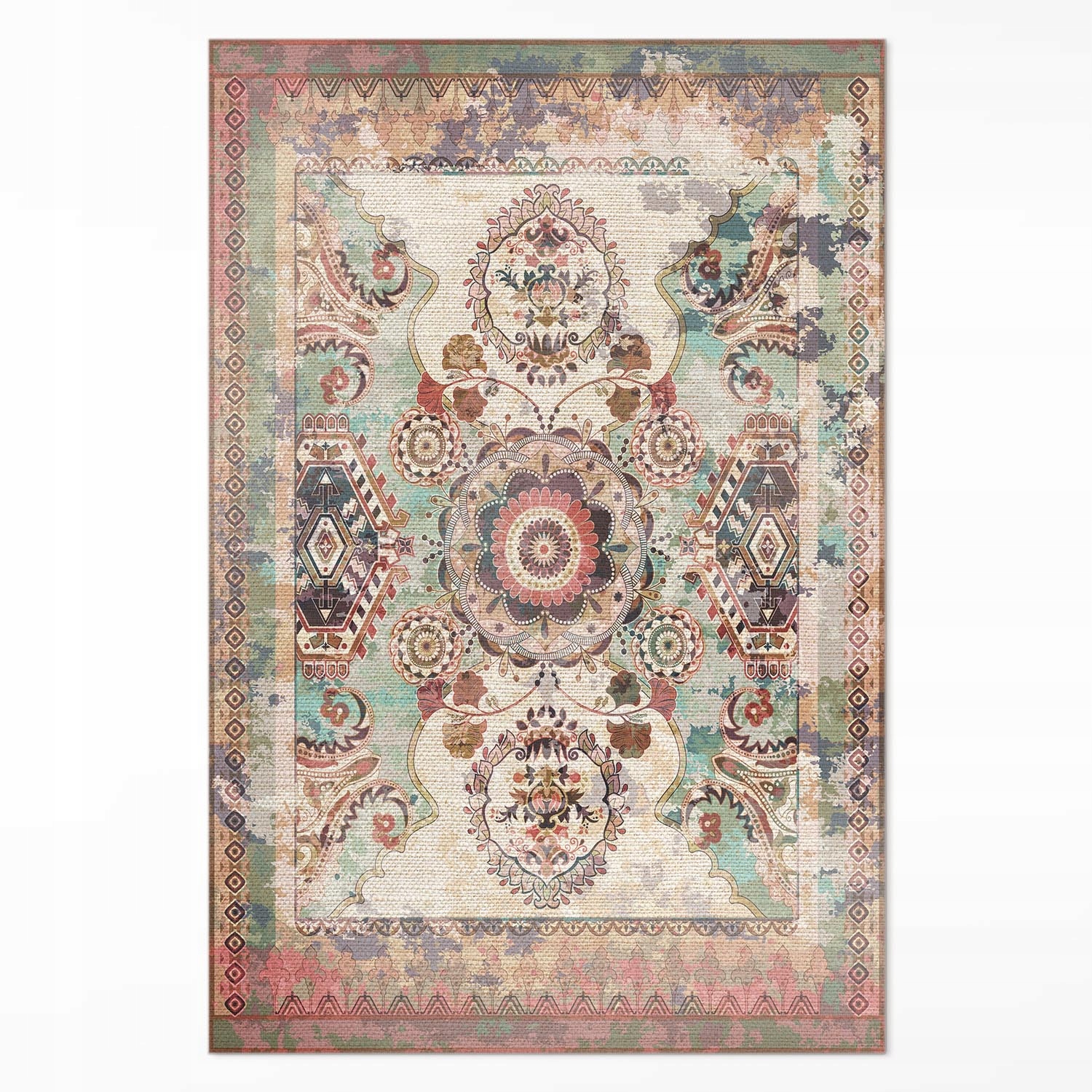 Vinylový koberec s potlačou Rozmer: 100 x 150 cm Farebný dekoratívny ornament