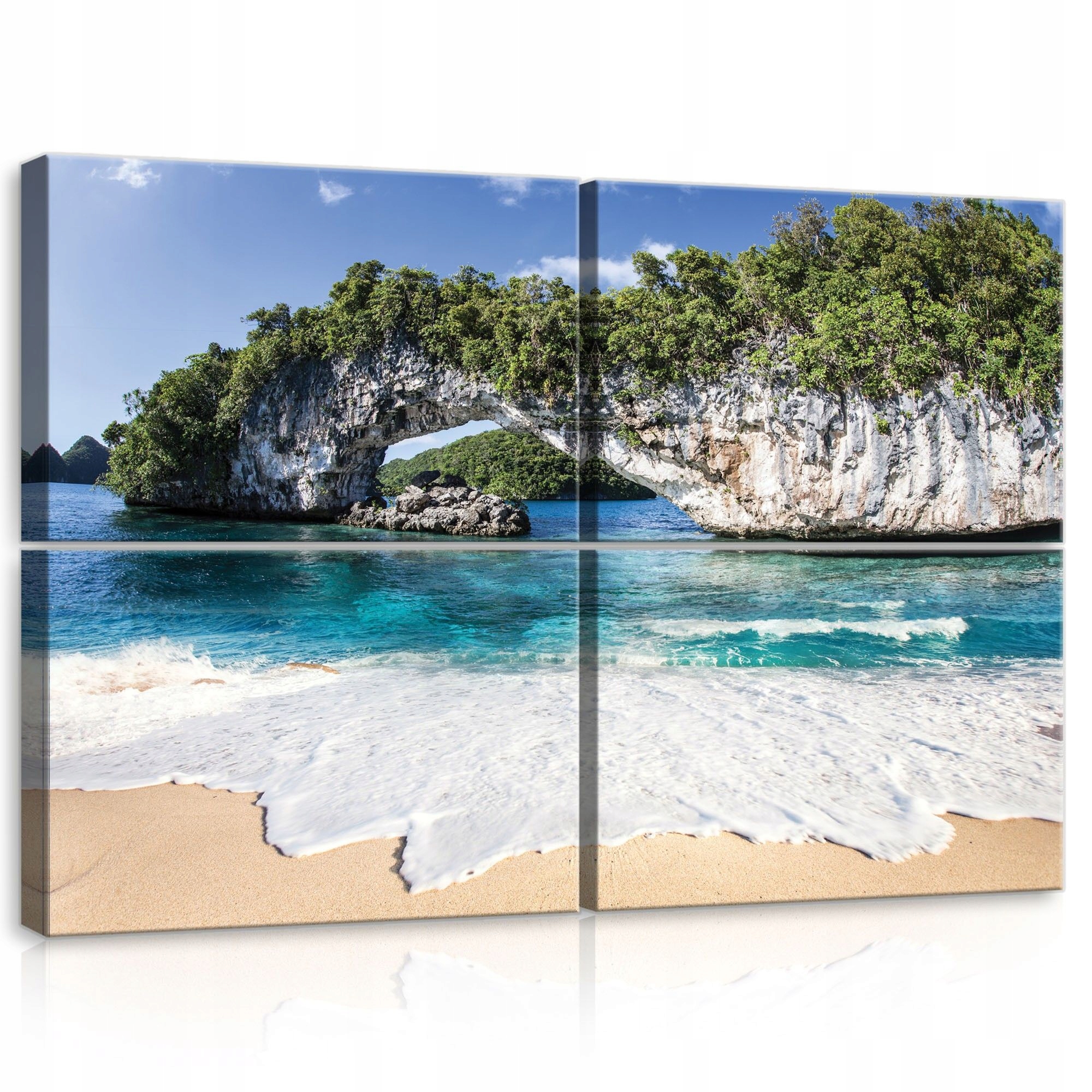 Obraz 120x80 Pláž Tropický oceán vlny piesok ostrov príroda krajina raj