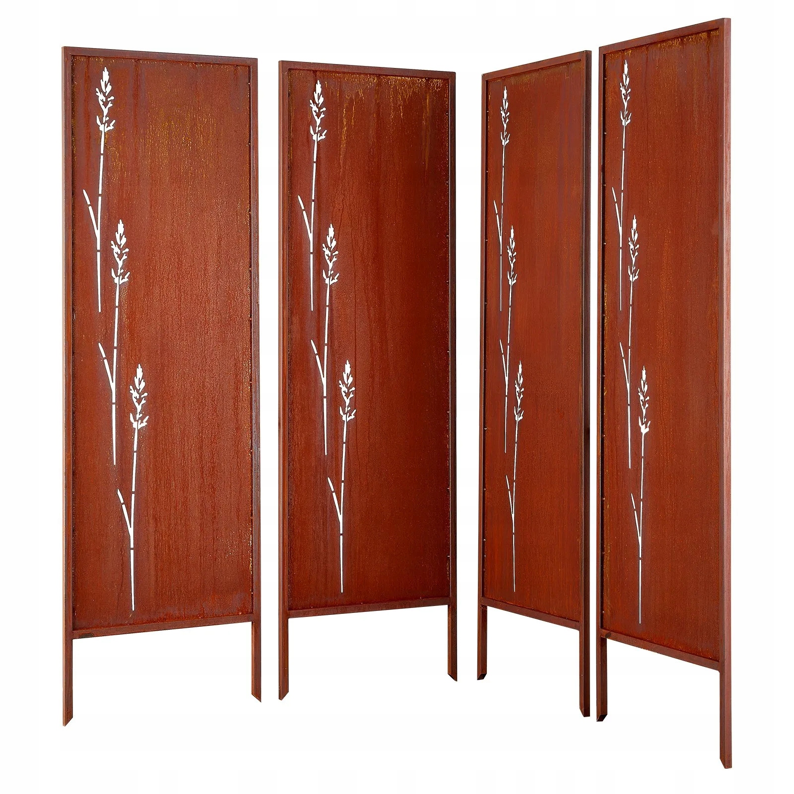 Pôdny paraván stena 50 x 160 cm oceľ súkromie terasa 4 ks sada