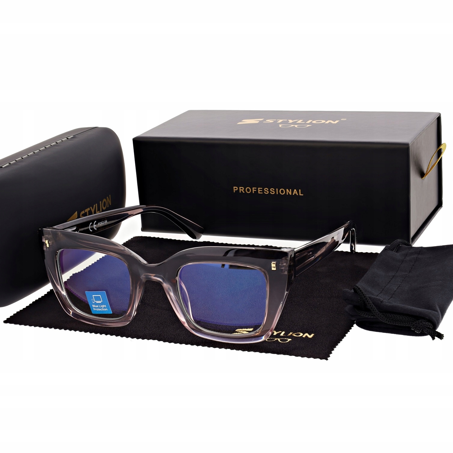 Damskie okulary +0.75 Plusy do Czytania i Komputera Blue Light z flexami