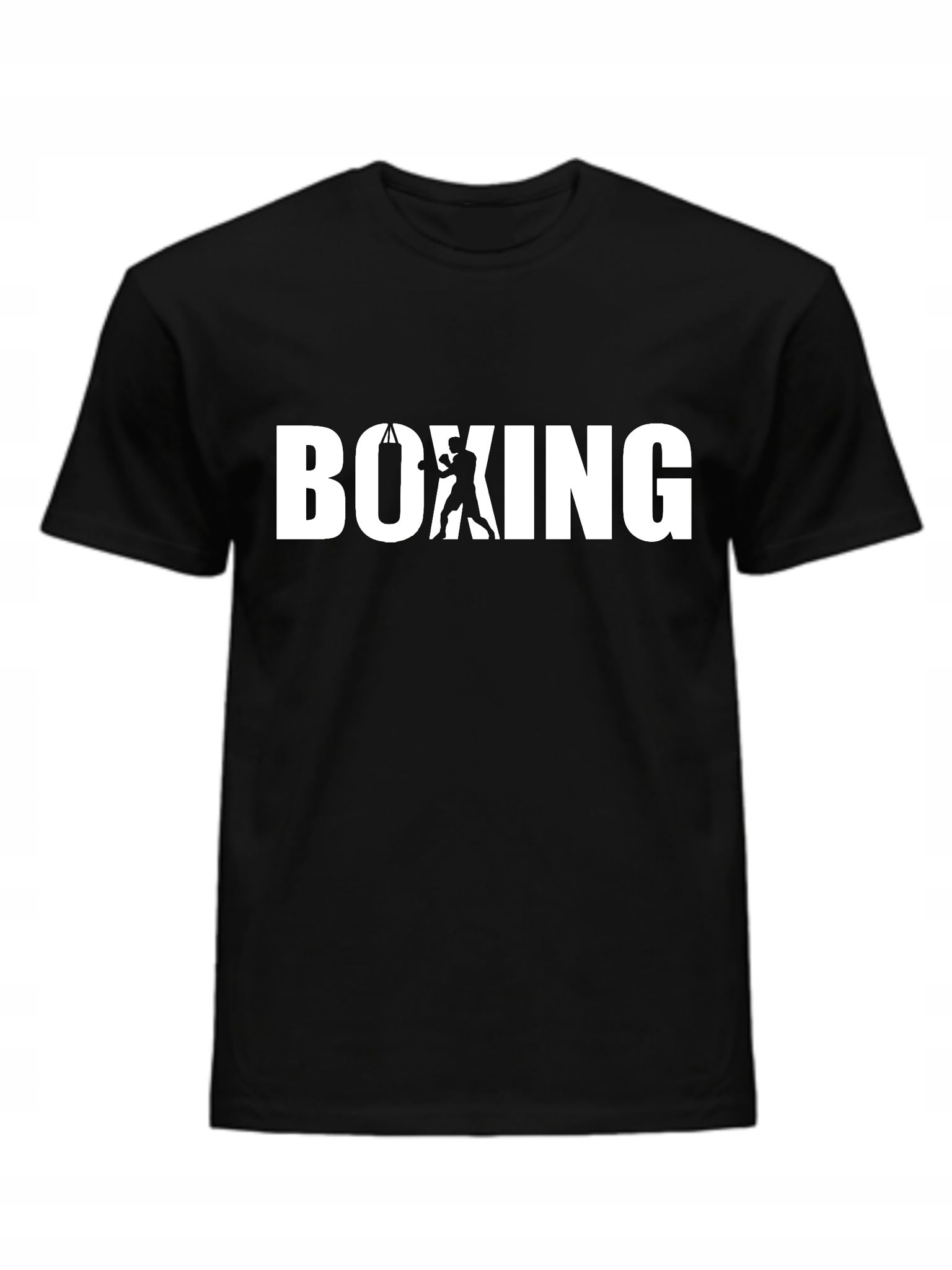 

Koszulka T-shirt Męski Boxing Czarny Bawełniany M