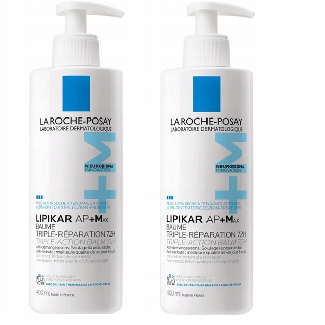 La Roche-Posay Lipikar Baume Ap+max 2 x 400 ml balsam do skóry atopowej