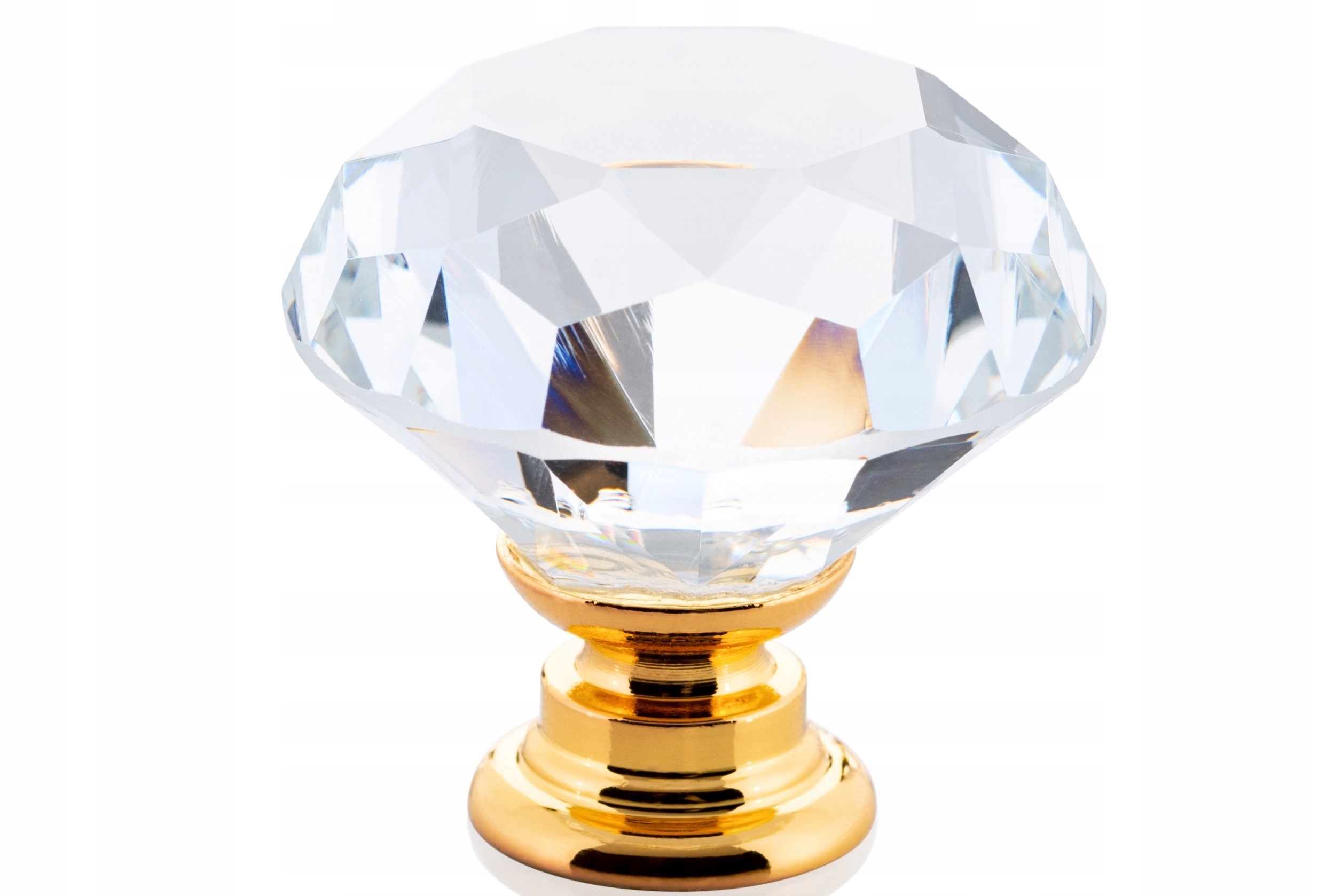 

Gałka Meblowa Kryształowa brylant 30mm Złota