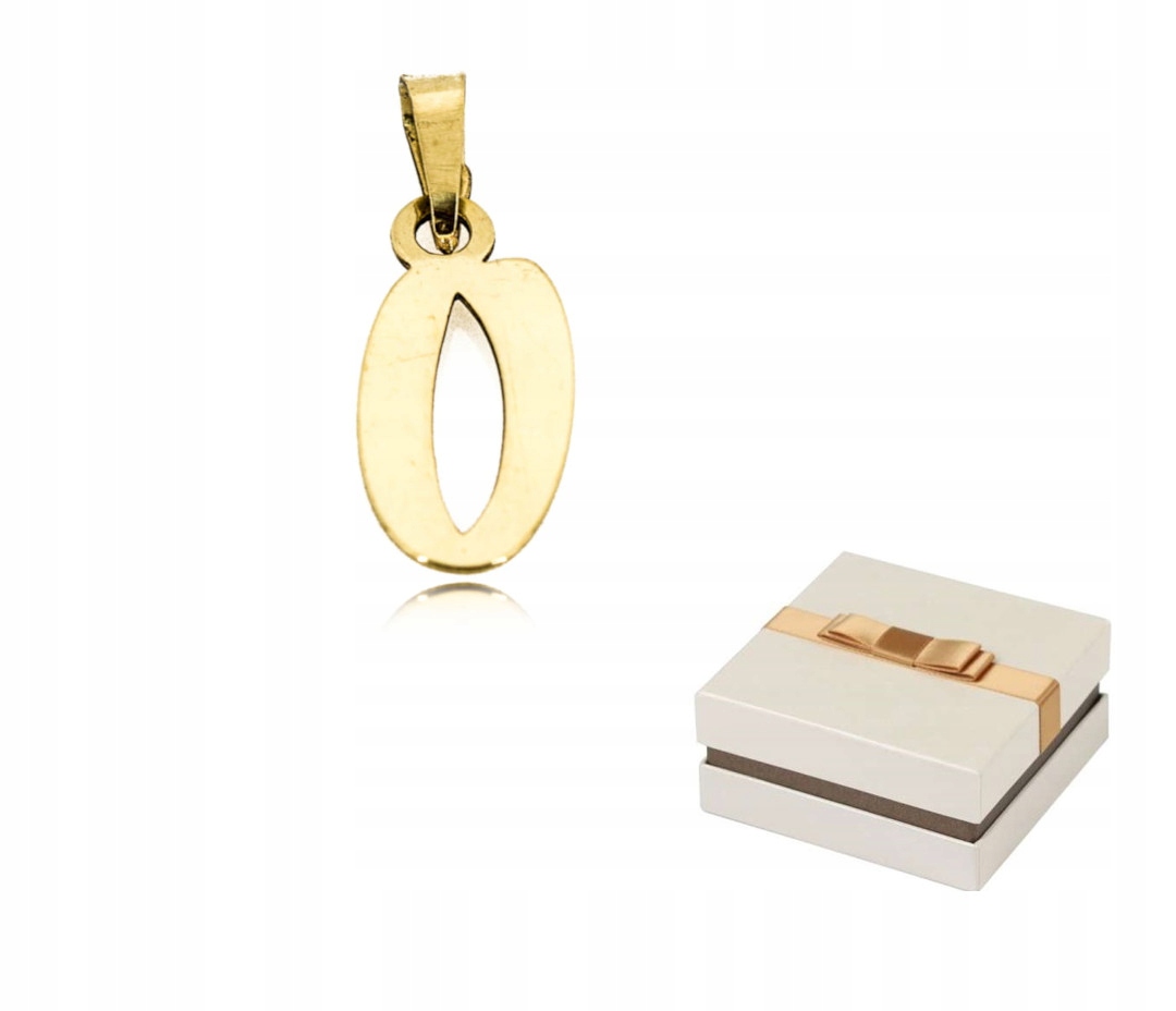 Zlato 585 Zlaté písmenko O přívěsku přívěsek 14 karátů ZZ82