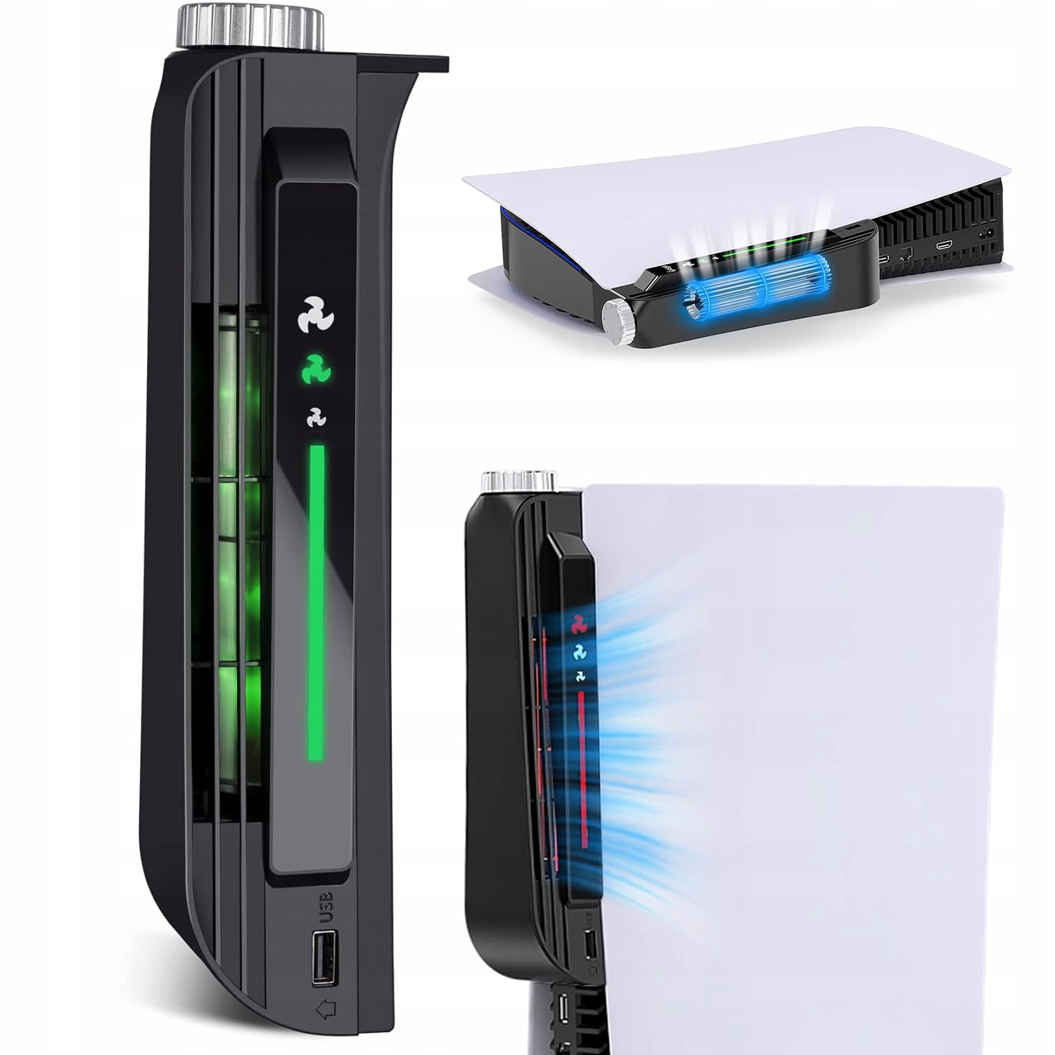 Chłodzenie Do Sony Playstation 5 Wentylator Wiatrak Chłodzący Do PS5 Led