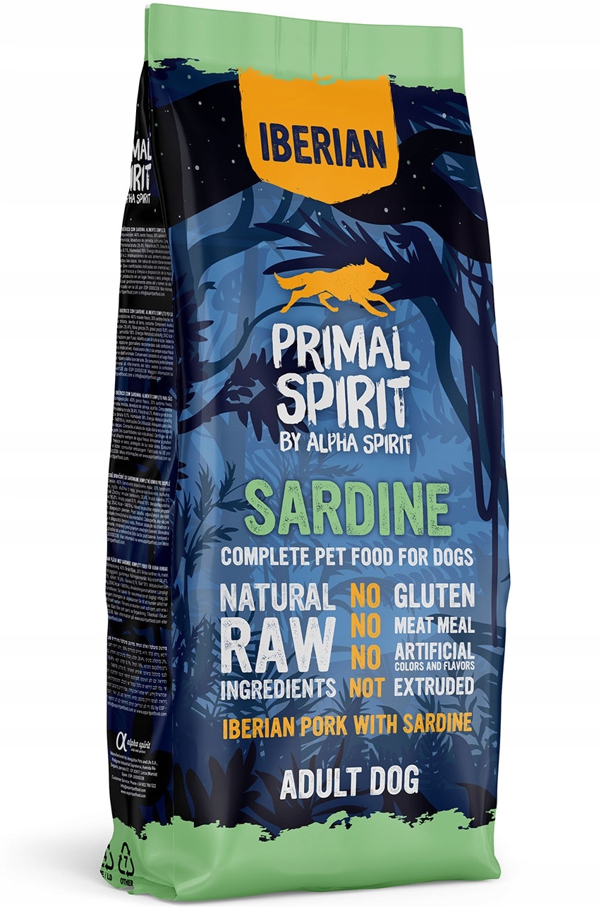 Levně Primal Spirit Iberian Sardine 12kg Suché krmivo pro psy