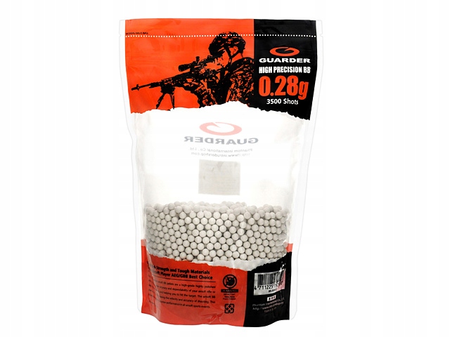 Guarder Bezszwowe Precyzyjne kulki 0,28g 0,28 Ak M4 M16 G36 MP5 1KG Białe