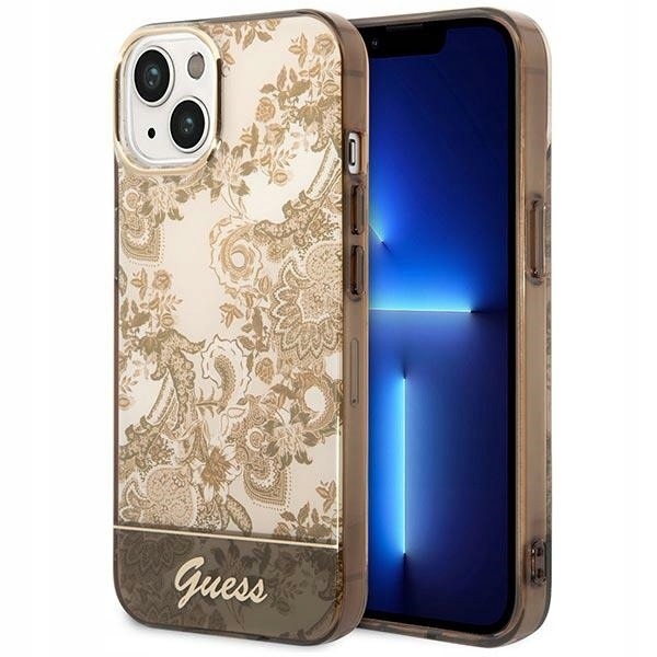 Originální Pouzdro Guess GUHCP14MHGPLHC iPhone 14 Plus 6,7" ochre hardcase Por