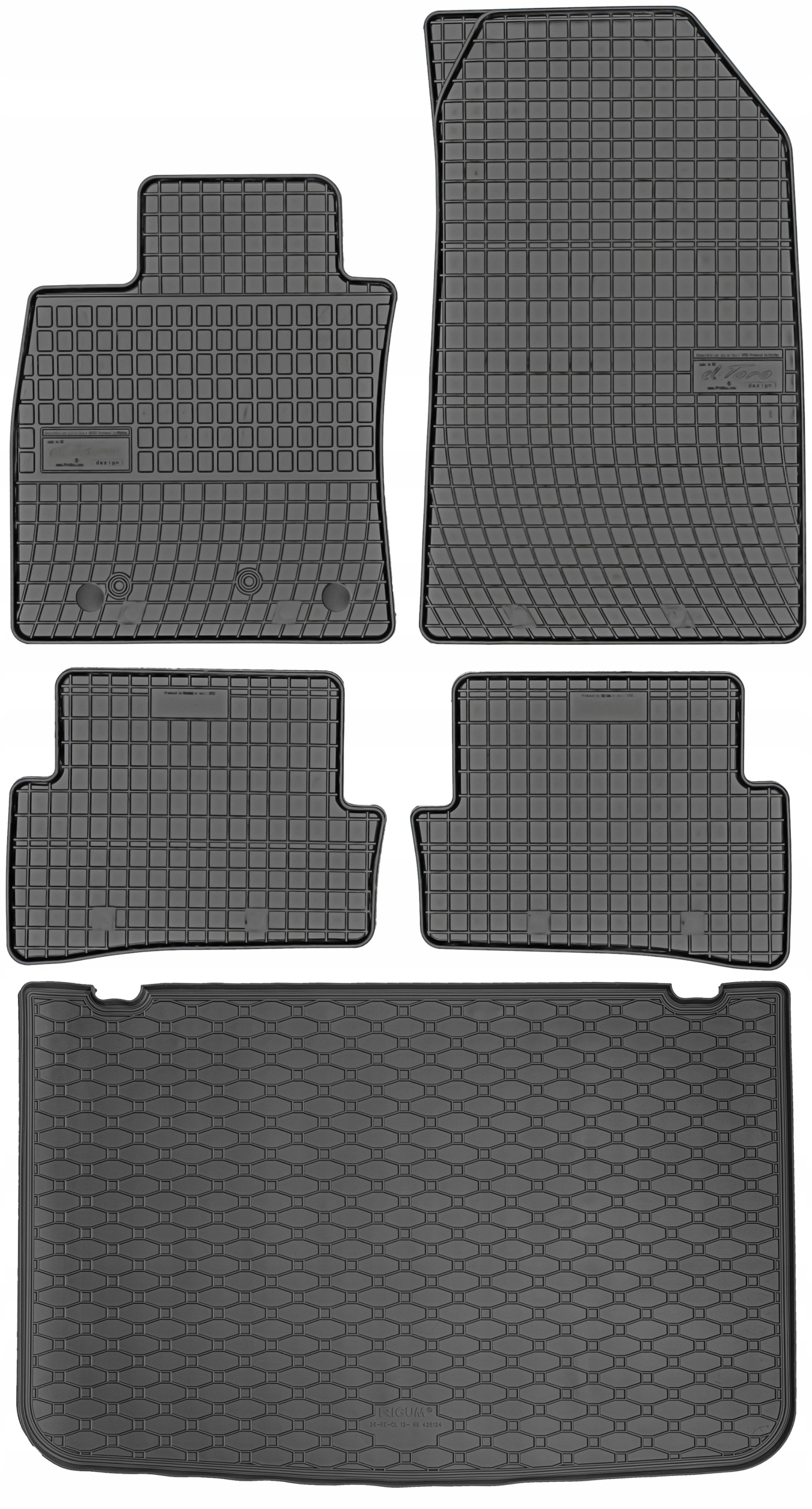 Renault Clio IV Hatchback od roku 03.2013-02.2021 Sada Koberce batožinový priestor